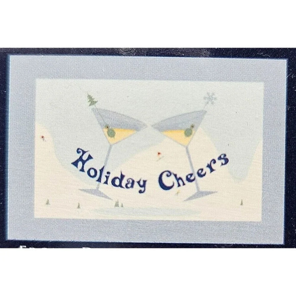 Sears Colormate Two-Sided Flannel Pillow Cases Standard Lt Blue Holiday Cheers - Picture 2 of 9